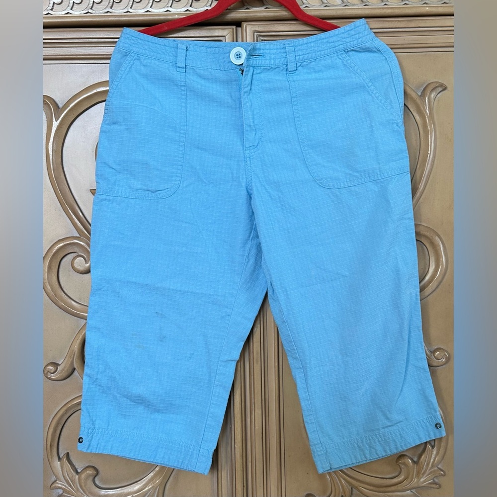 🦋 khakis International Design Capris petite sz 8 good shape look at pictures